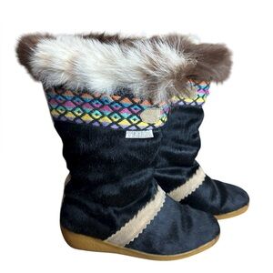 Tecnica Apres ski fur boots with warm lining Size 38 Made in Italy